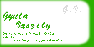gyula vaszily business card